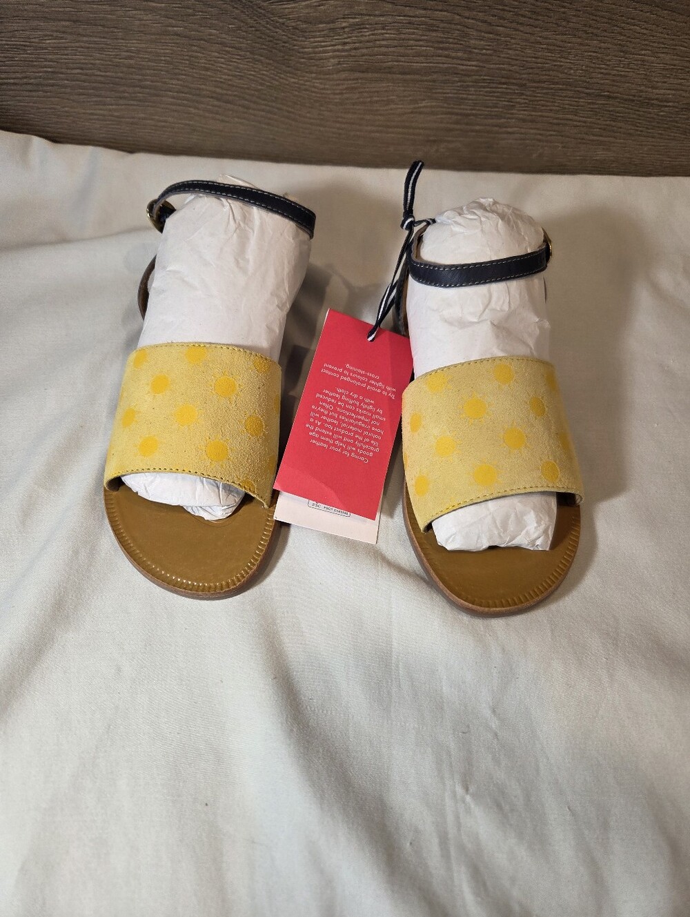 Joules Yellow Sun Slide Sandals for Kids Size 2 NWT